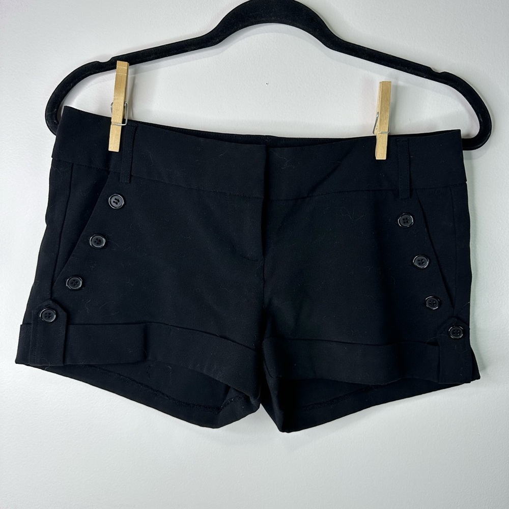 Charlotte Russe Black Sailor-Button Women's Jean Shorts size 5